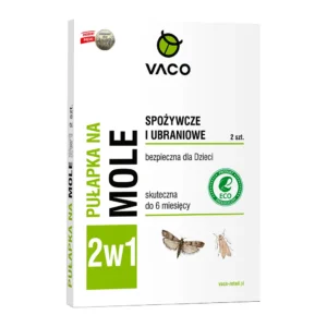 Skuteczna pułapka na mole spożywcze i ubraniowe 2w1 lep VACO 2szt