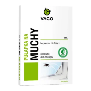 Bezwonna pułapka na muchy okienna narożna lep VACO 2szt