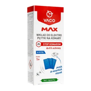 Długodziałający wkład do elektro na komary płytki VACO MAX 10szt