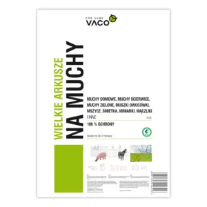 Skuteczny lep na muchy duży VACO 60x30cm 4szt