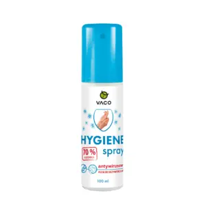 Skuteczny płyn do dezynfekcji rąk pump spray VACO Hygiene 100ml
