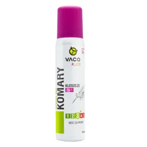Bezpieczny spray na komary i kleszcze dla dzieci od 3 lat VACO KIDS 100ml