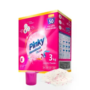 Skuteczny proszek do prania tkanin kolorowych Pinky NanoWash Color 3kg 50 prań